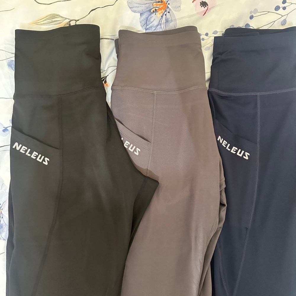 Sportswear Active Leggings - Black, gray, & blue. New